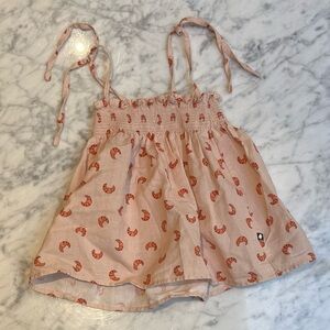 Oeuf Kids Pink Croissant Print Top